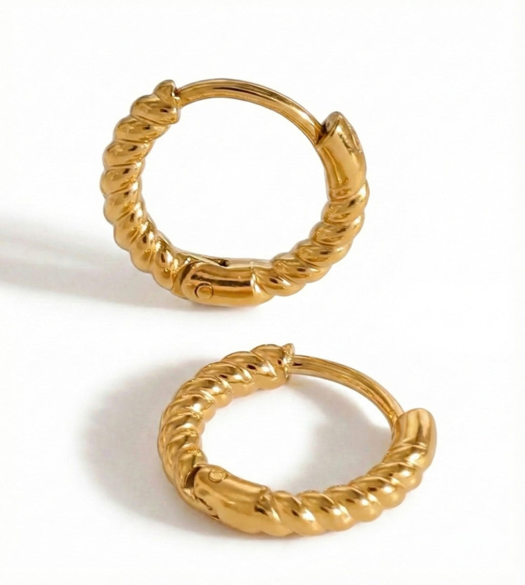 Torsade d’Or Mckella Hoops Earrings - 18k Gold Plated Jewelry Switzerland