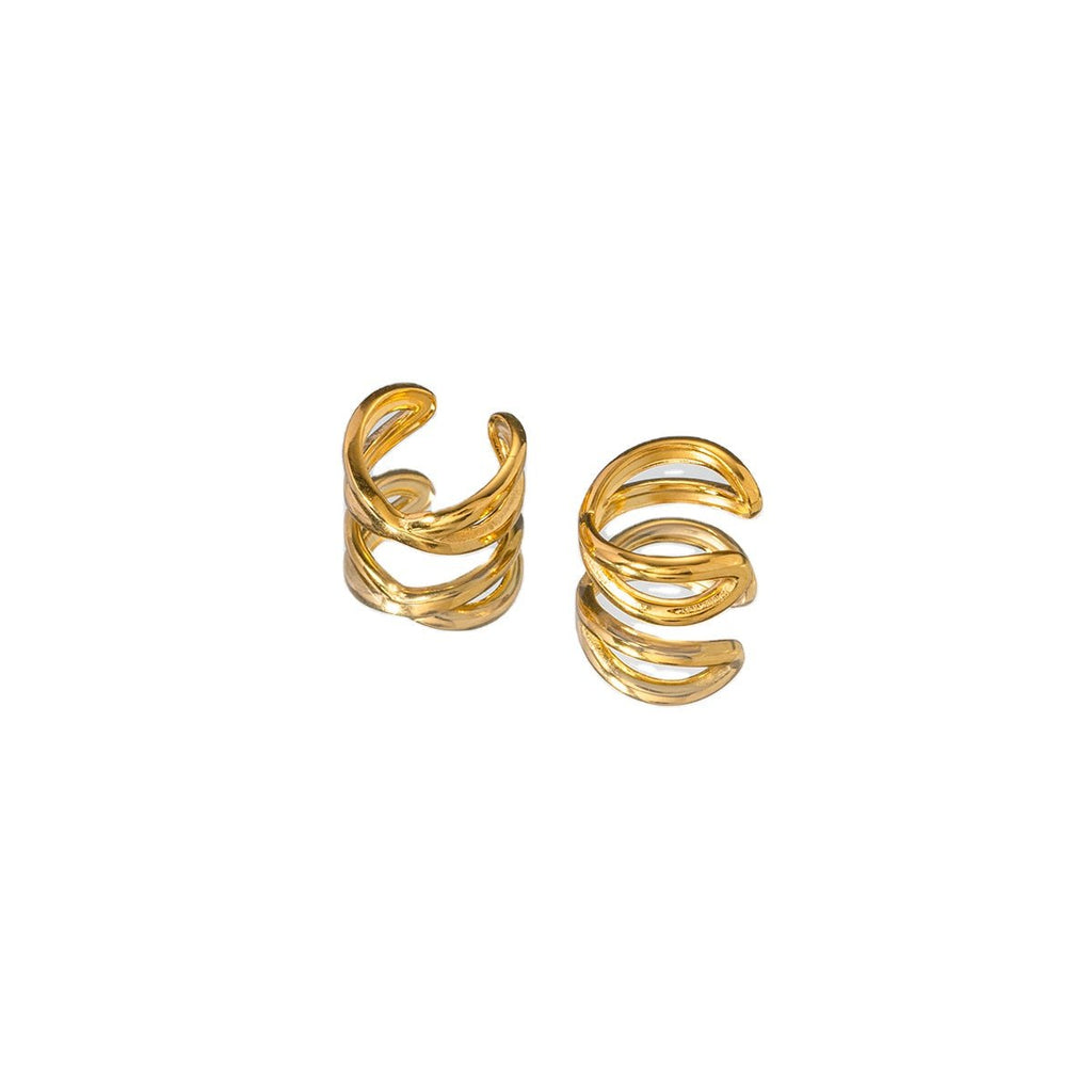Torsade Infinie Ear Cuffs - 18k Gold Plated Jewelry Switzerland