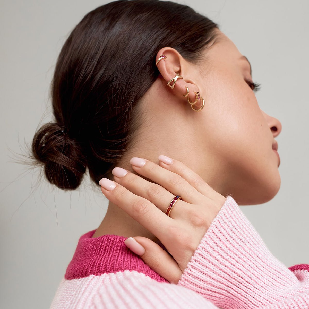 Torsade Infinie Ear Cuffs - 18k Gold Plated Jewelry Switzerland