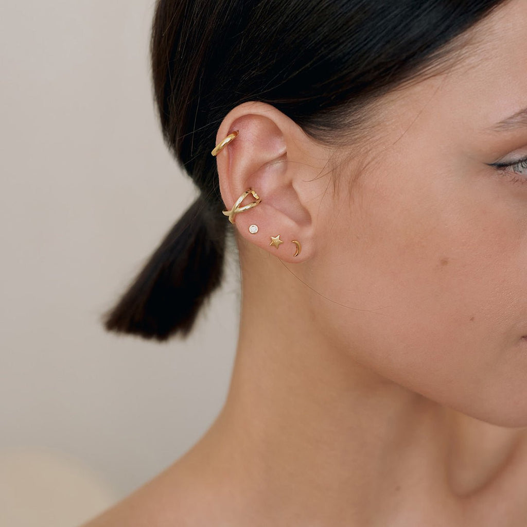 Torsade Infinie Ear Cuffs - 18k Gold Plated Jewelry Switzerland