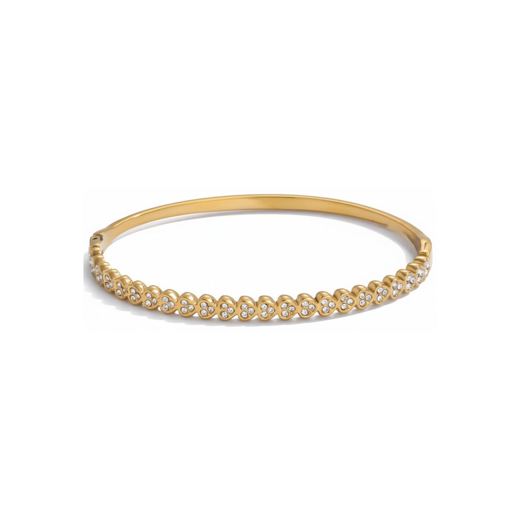 Trèfle Étoilé Bangle - 18k Gold Plated Jewelry Switzerland