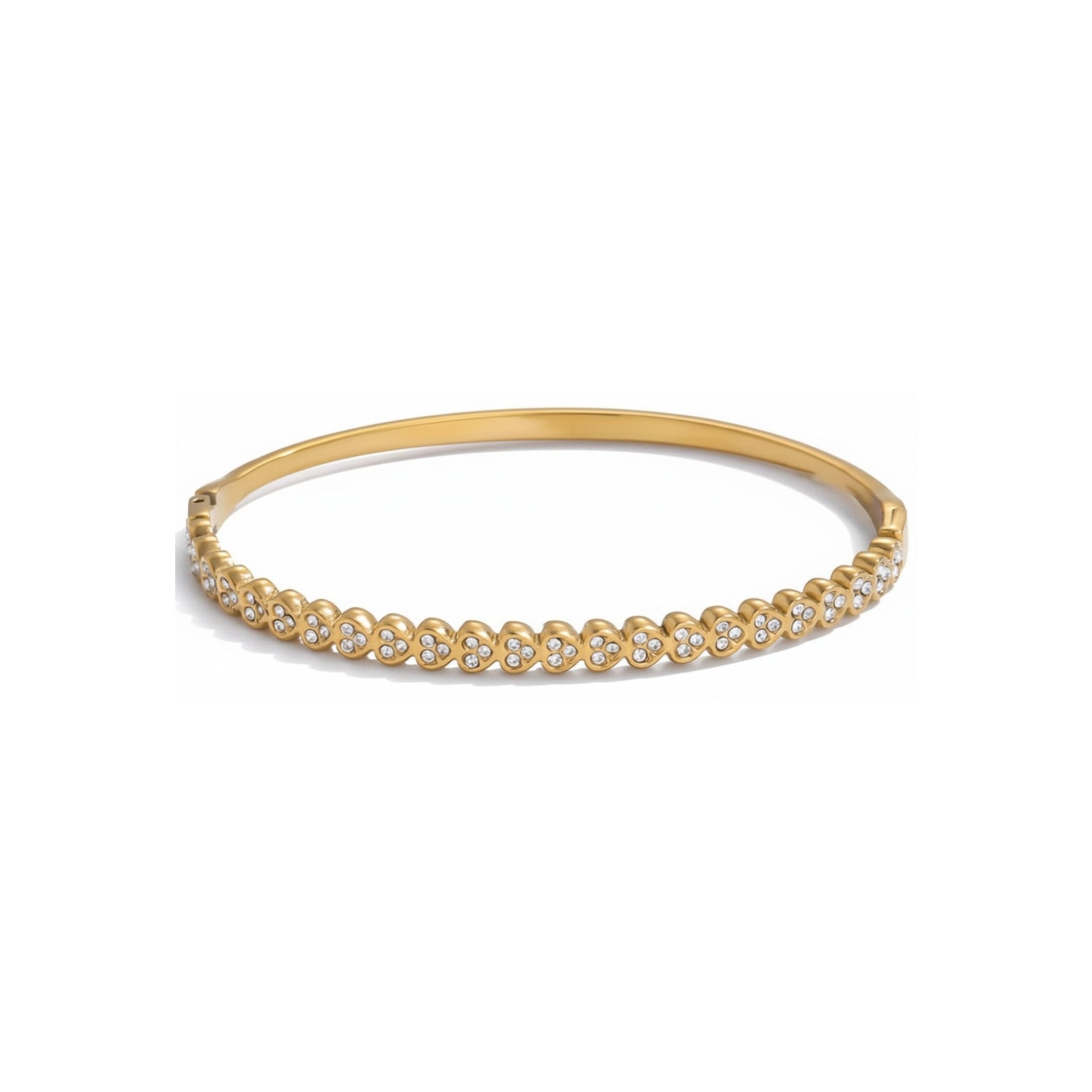 Trèfle Étoilé Bangle - 18k Gold Plated Jewelry Switzerland
