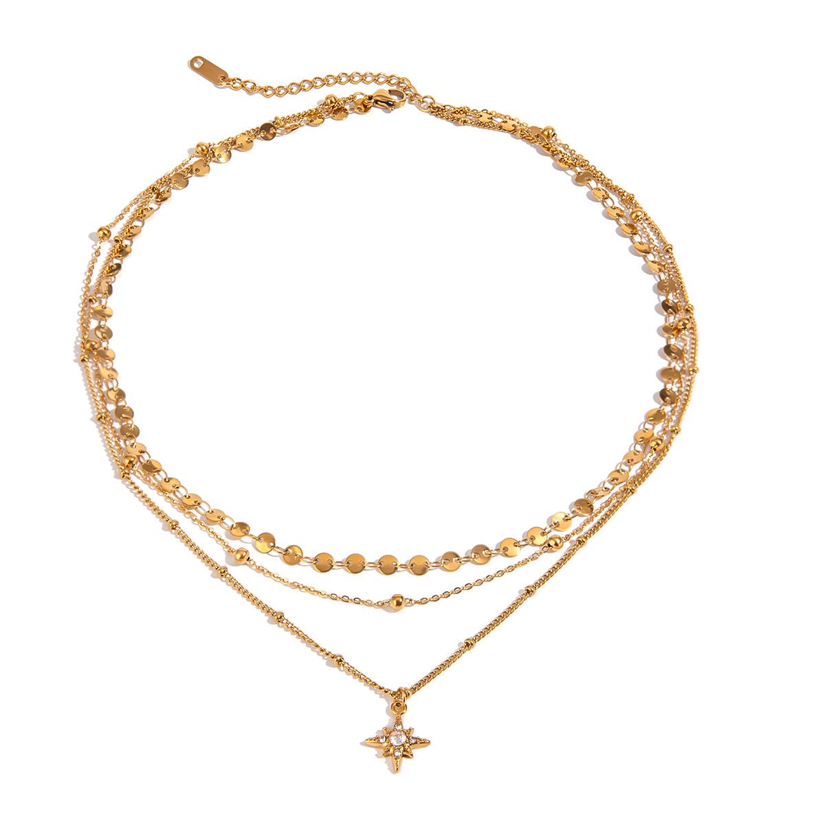 Trio Étoilé Necklace - 18k Gold Plated Jewelry Switzerland