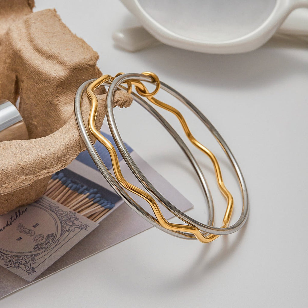 Trio Vague d’Or Bracelet - 18k Gold Plated Jewelry Switzerland