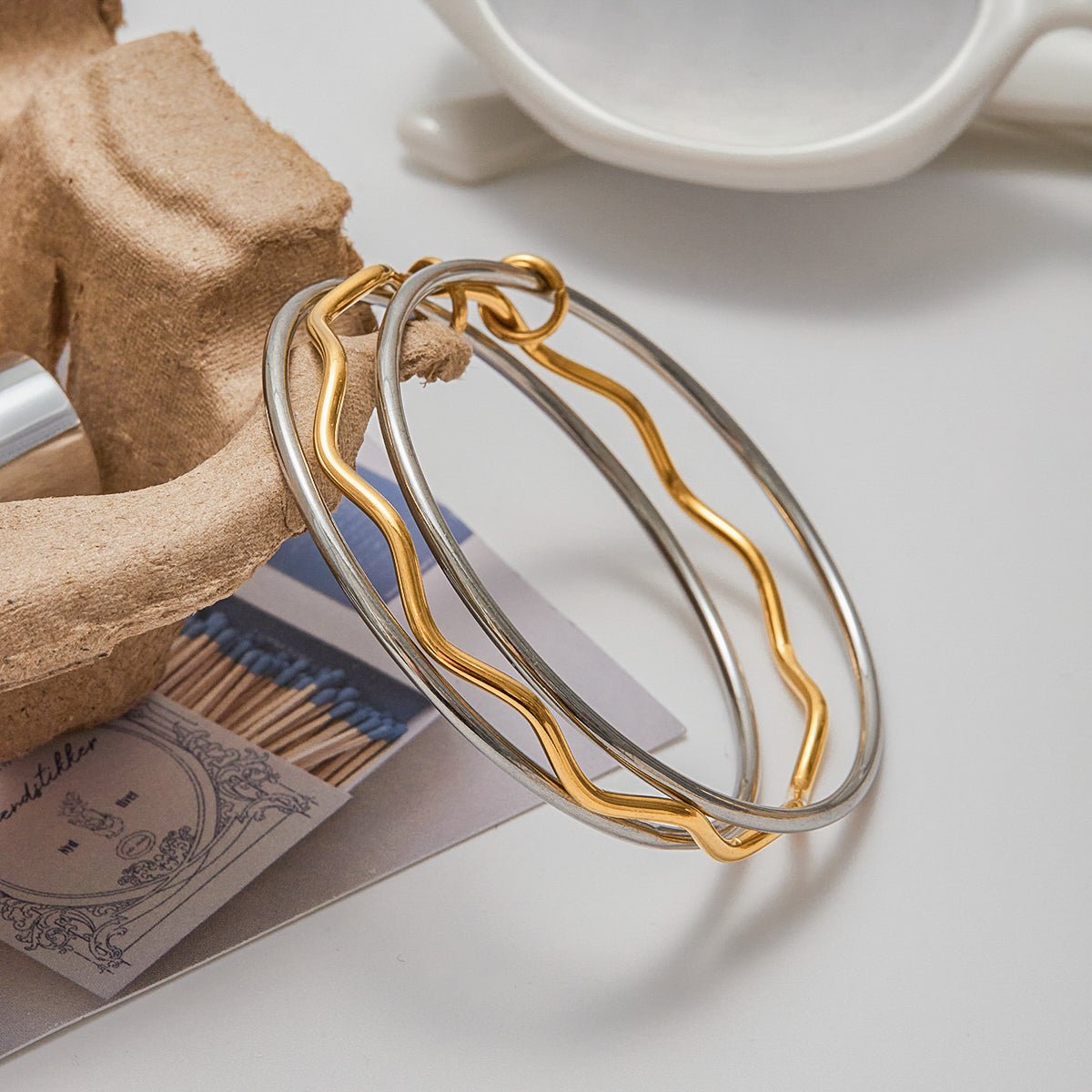 Trio Vague d’Or Bracelet - 18k Gold Plated Jewelry Switzerland