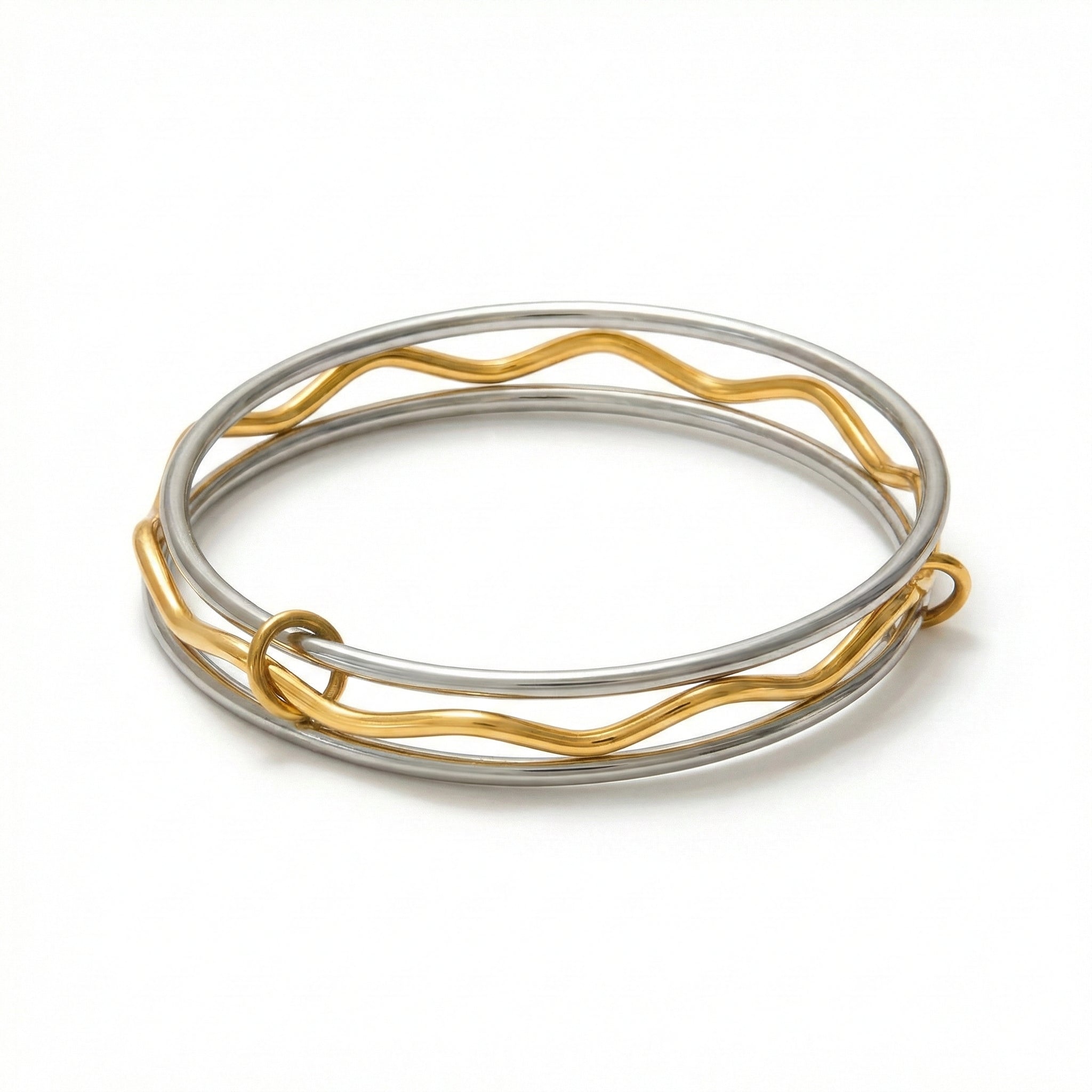 Trio Vague d’Or Mckella Bracelet - 18k Gold Plated Jewelry Switzerland