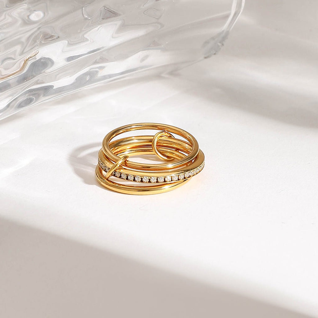 Triple Constellation Ring - 18k Gold Plated Jewelry Switzerland