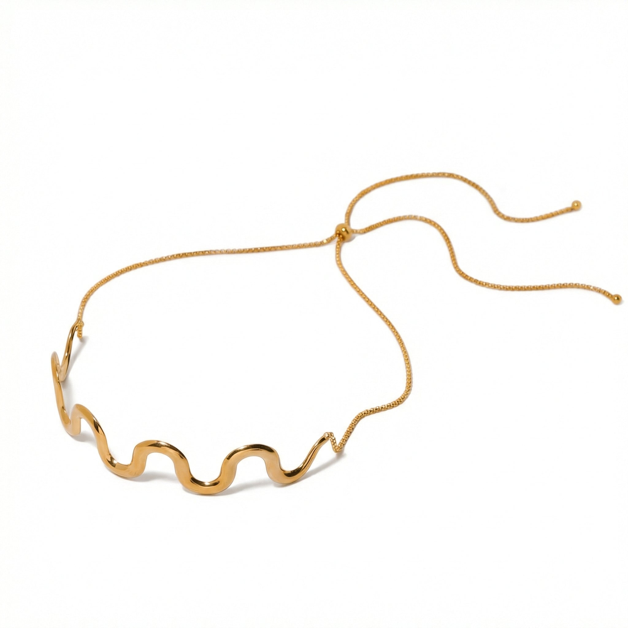 Vague Ajustable Mckella Necklace - 18k Gold Plated Jewelry Switzerland