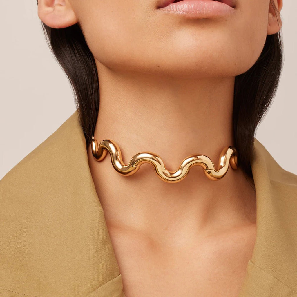Vague Ajustable Necklace - 18k Gold Plated Jewelry Switzerland
