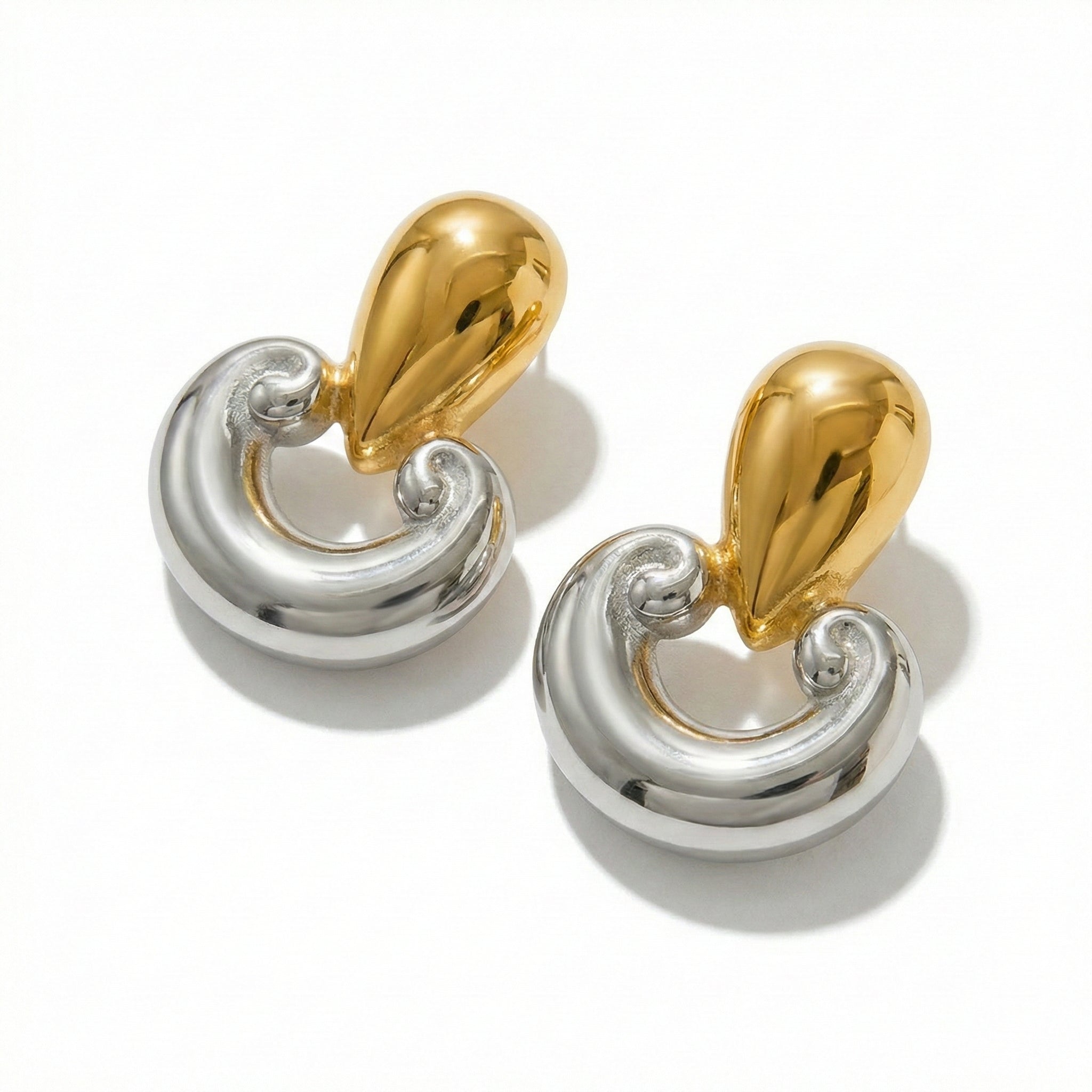 Vague Bicolore Mckella Earrings - 18k Gold Plated Jewelry Switzerland