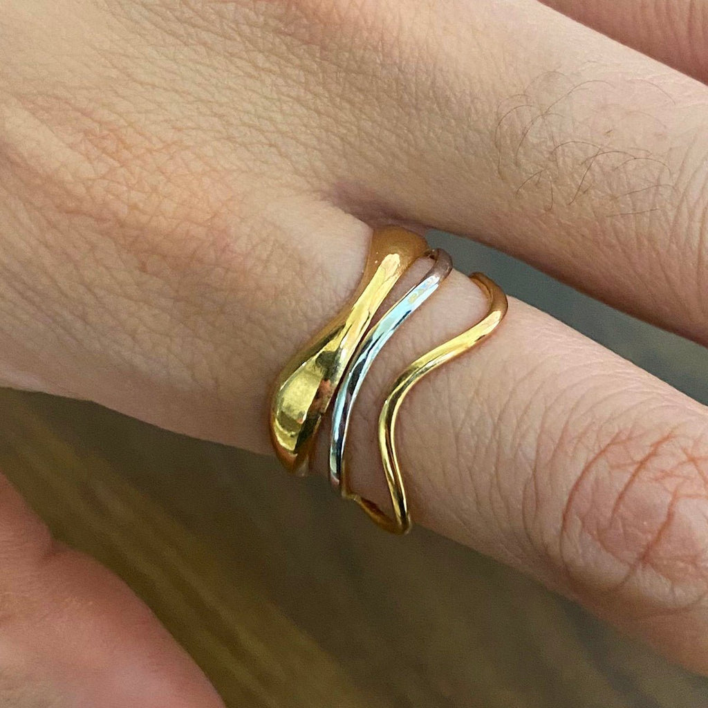 Vague d’Or Cuff Ring - 18k Gold Plated Jewelry Switzerland