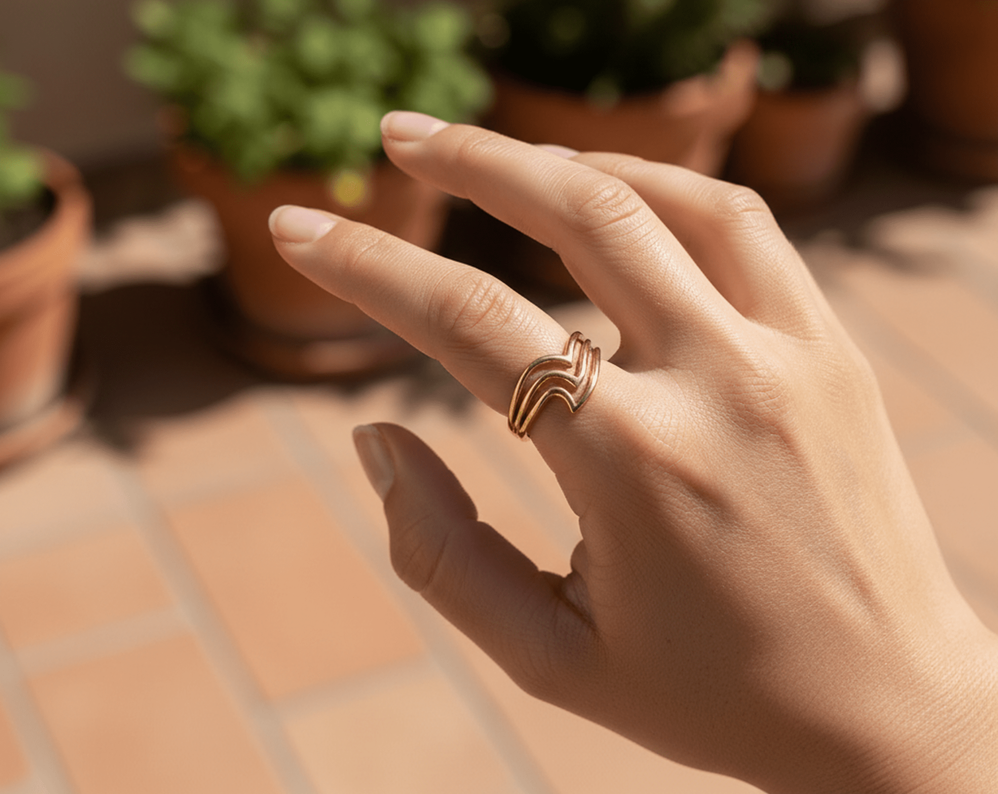 Vague Sculptée Ring - 18k Gold Plated Jewelry Switzerland