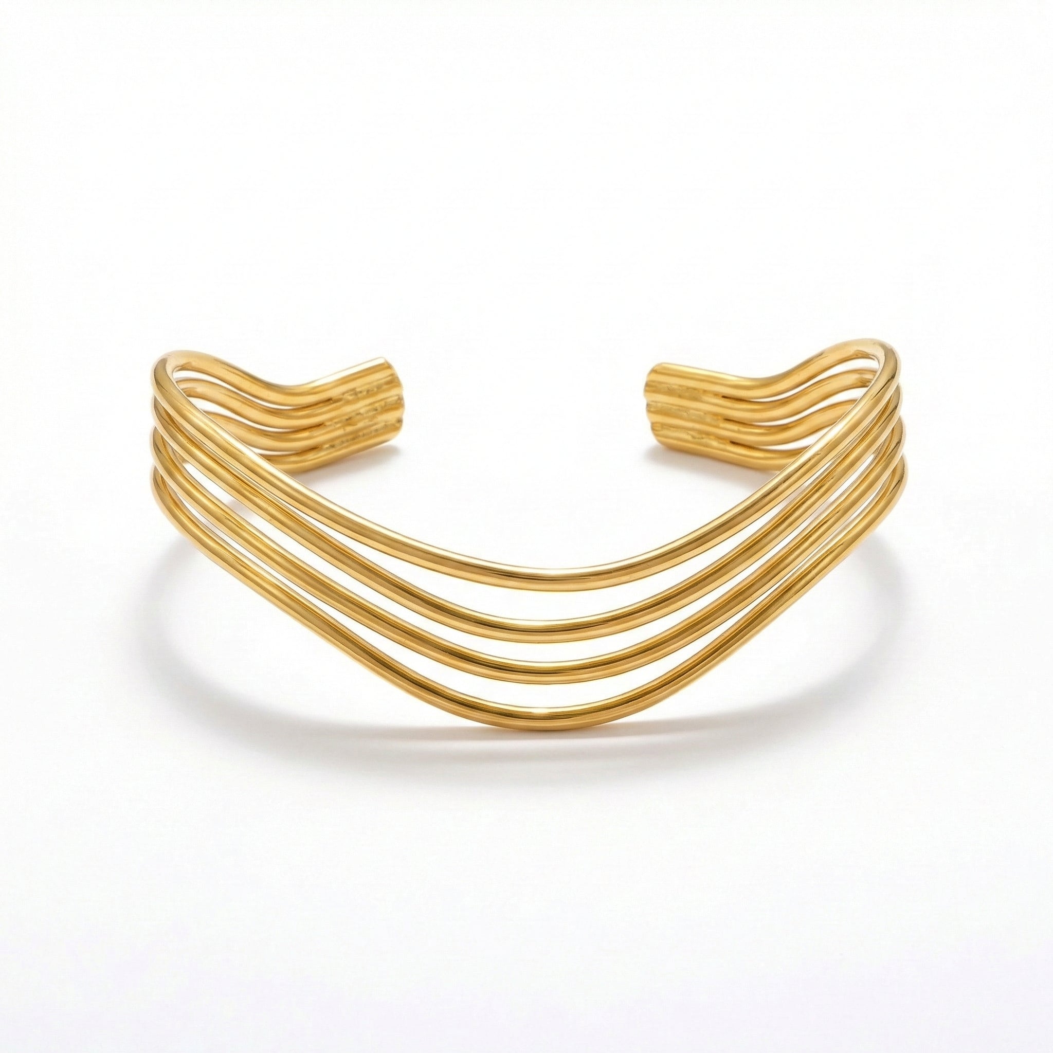 Vagues d’Or Mckella Reviera Cuff - 18k Gold Plated Jewelry Switzerland