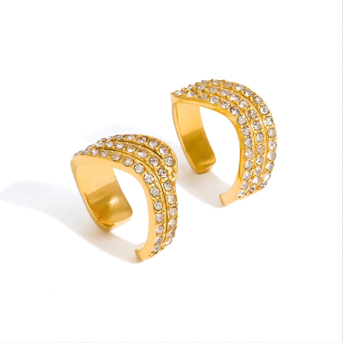 Voile Scintillant Ear Cuffs - 18k Gold Plated Jewelry Switzerland